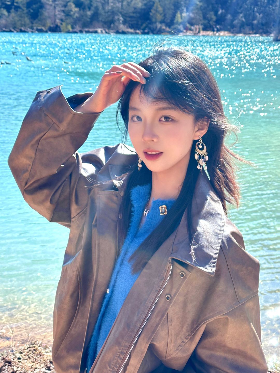 在蓝月谷美到发光