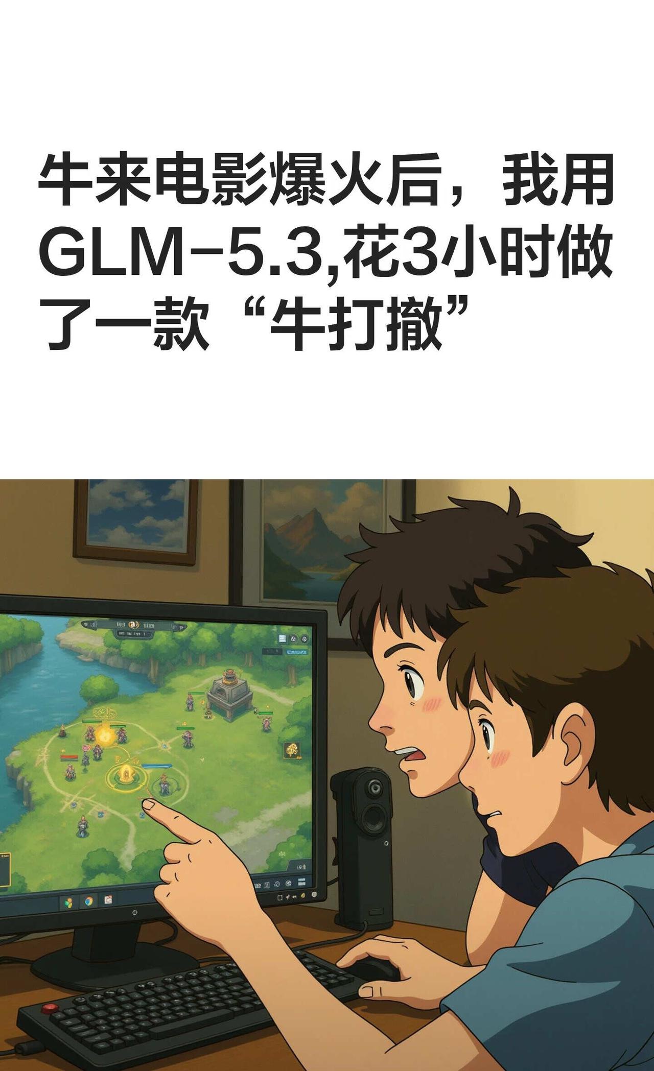 牛来电影爆火后，我用GLM-5.3,花3小时做了