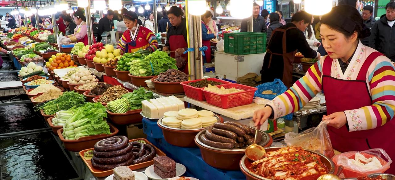 延吉水上市场比朝阳早到了一点

        当整座城市还在沉睡，烟集河畔已经