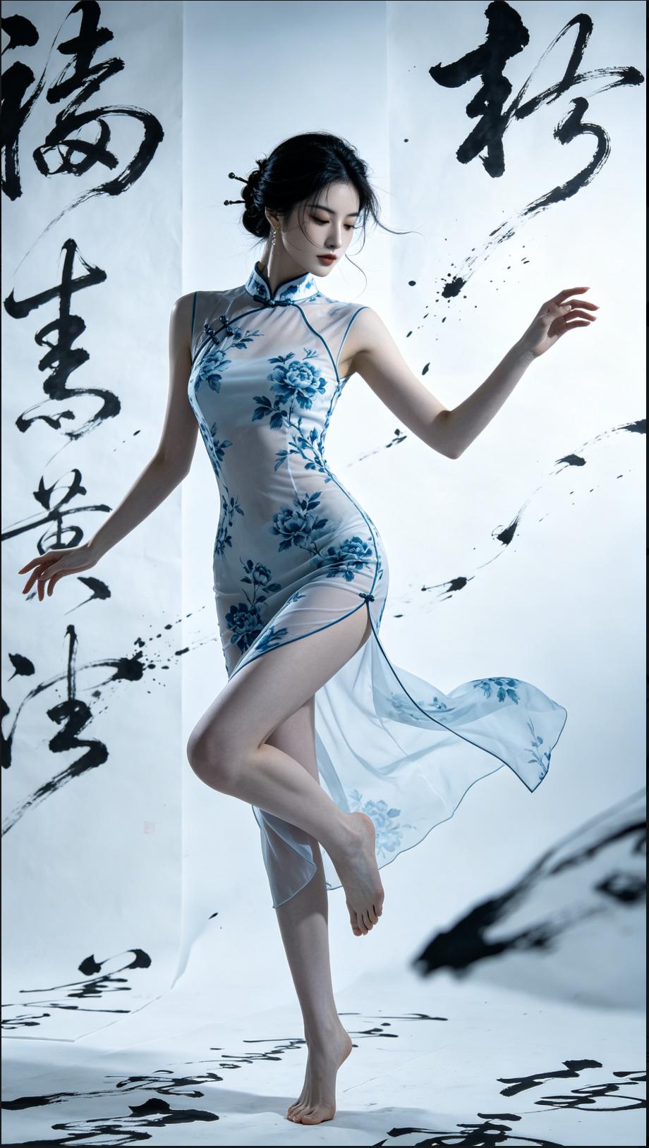 高清美女旗袍高雅气质美女美女人像群
