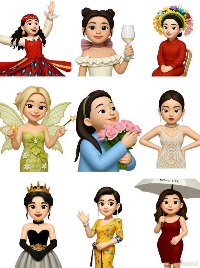 网友做的女明星的出圈造型emoji有你认识的吗[doge] ​​​
