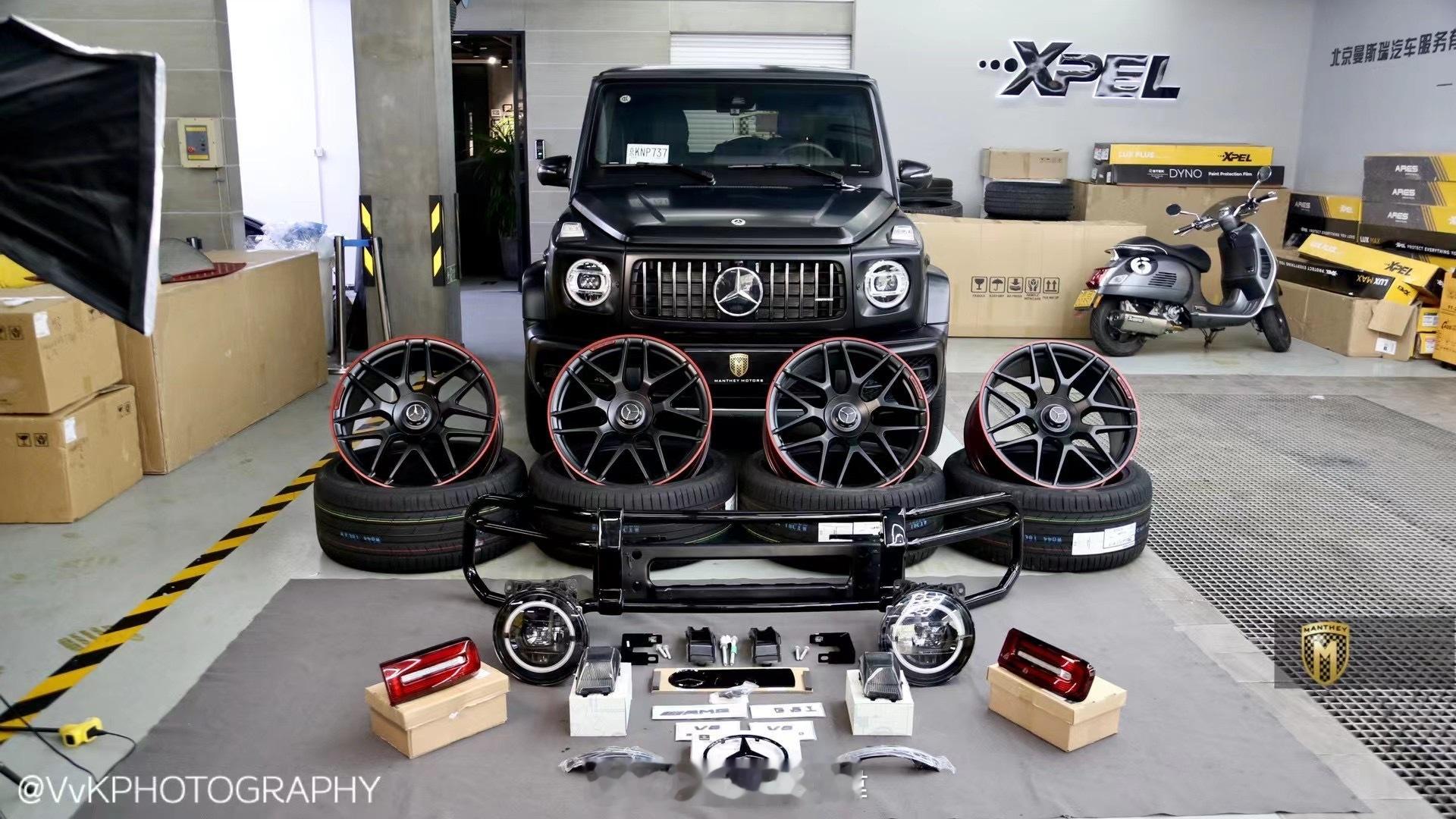 奔驰大G原厂黑化运动套装！随时到店安装升级！  ​​​