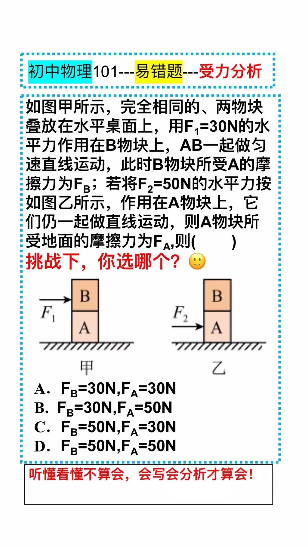 易错题受力分析