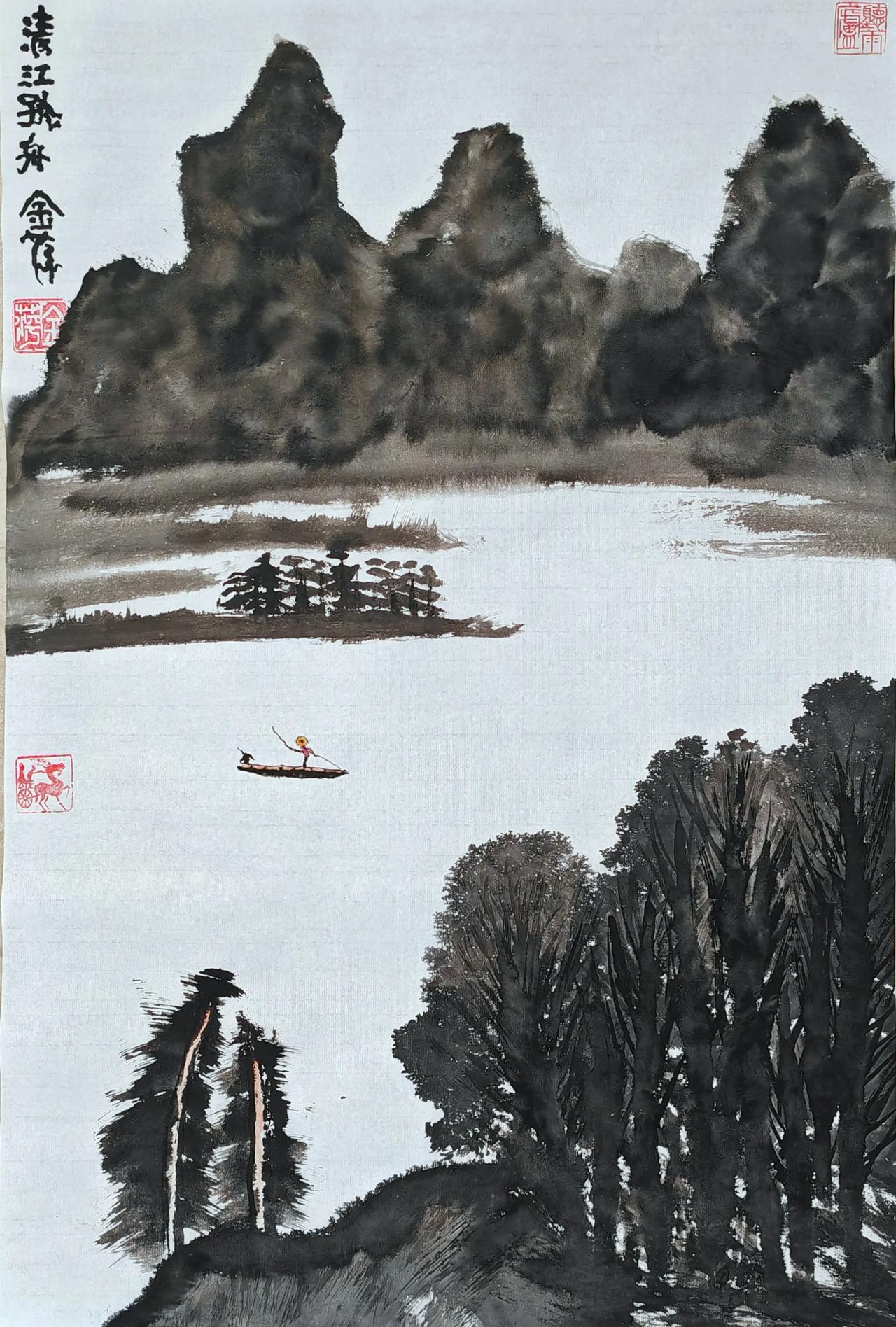霞光一片染黄昏，
回首已是白发人，
莫道伏枥桑榆晚，
老树新芽又新春。