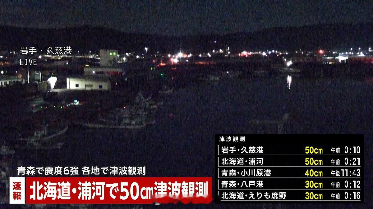针对青森县近海发生的最大震度 6 强地震，防卫省与自卫队已在青森县八户市的海上自