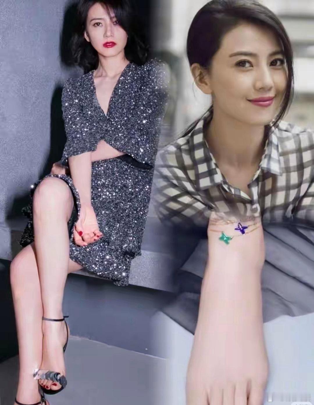 高圆圆真的太懂简约高级感了，脚趾甲不涂任何颜色，清清爽爽反而更显干净舒服，气质直