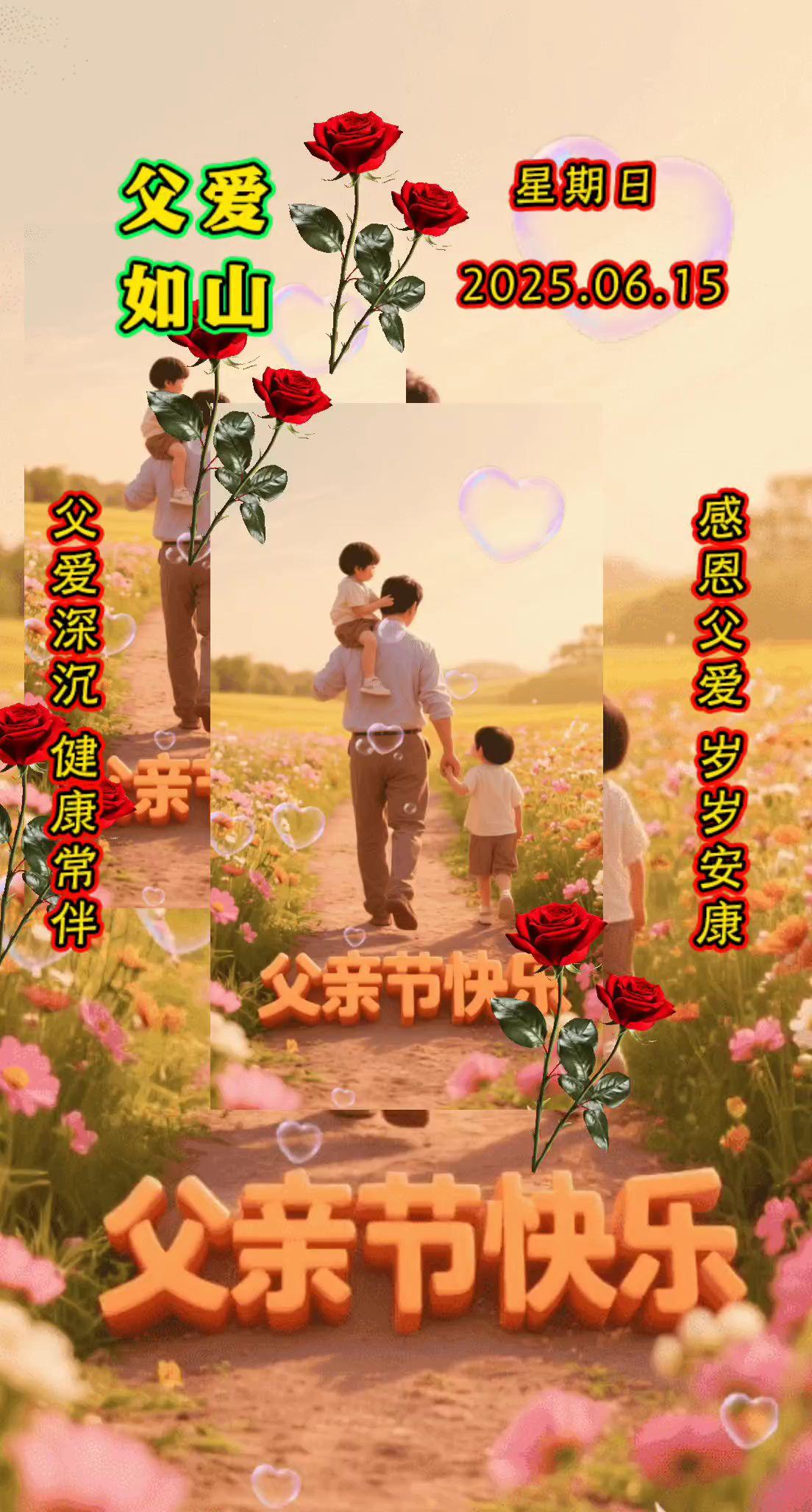 父亲节快乐！向默默无闻辛劳的父亲们致敬！