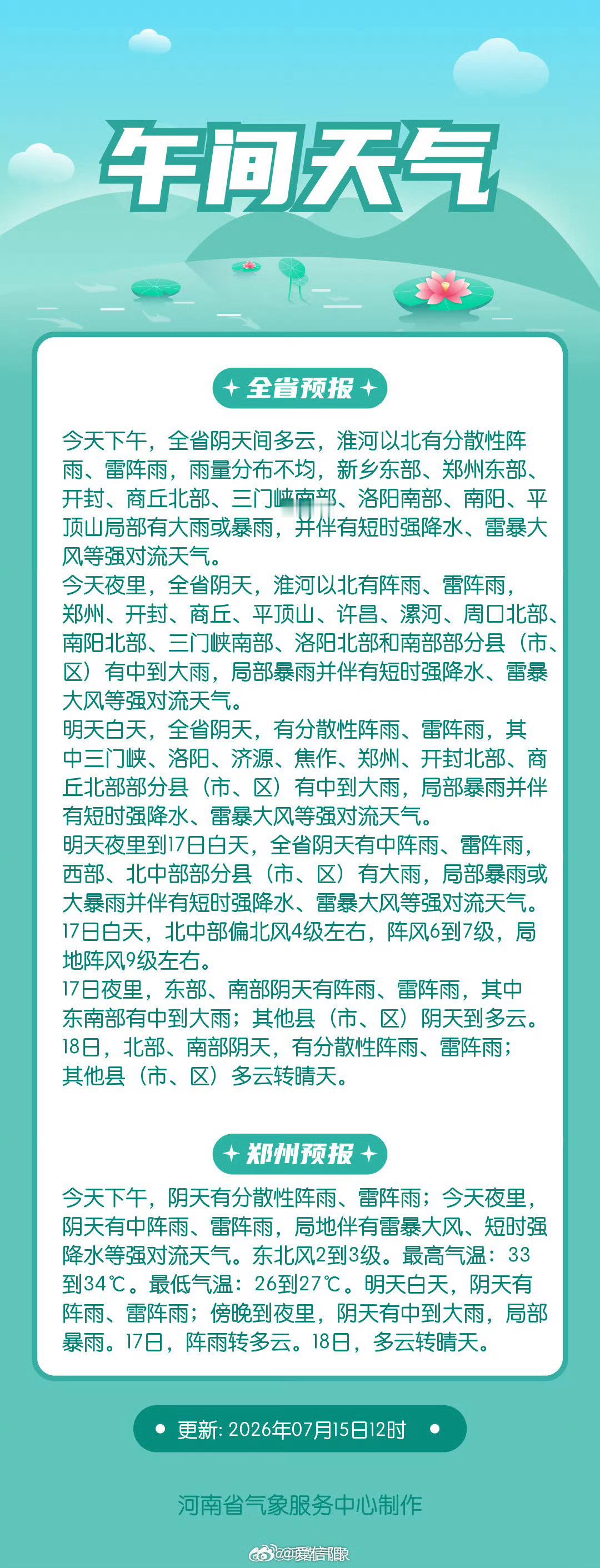 午间天气网页链接 （河南气象）信阳生活 信阳