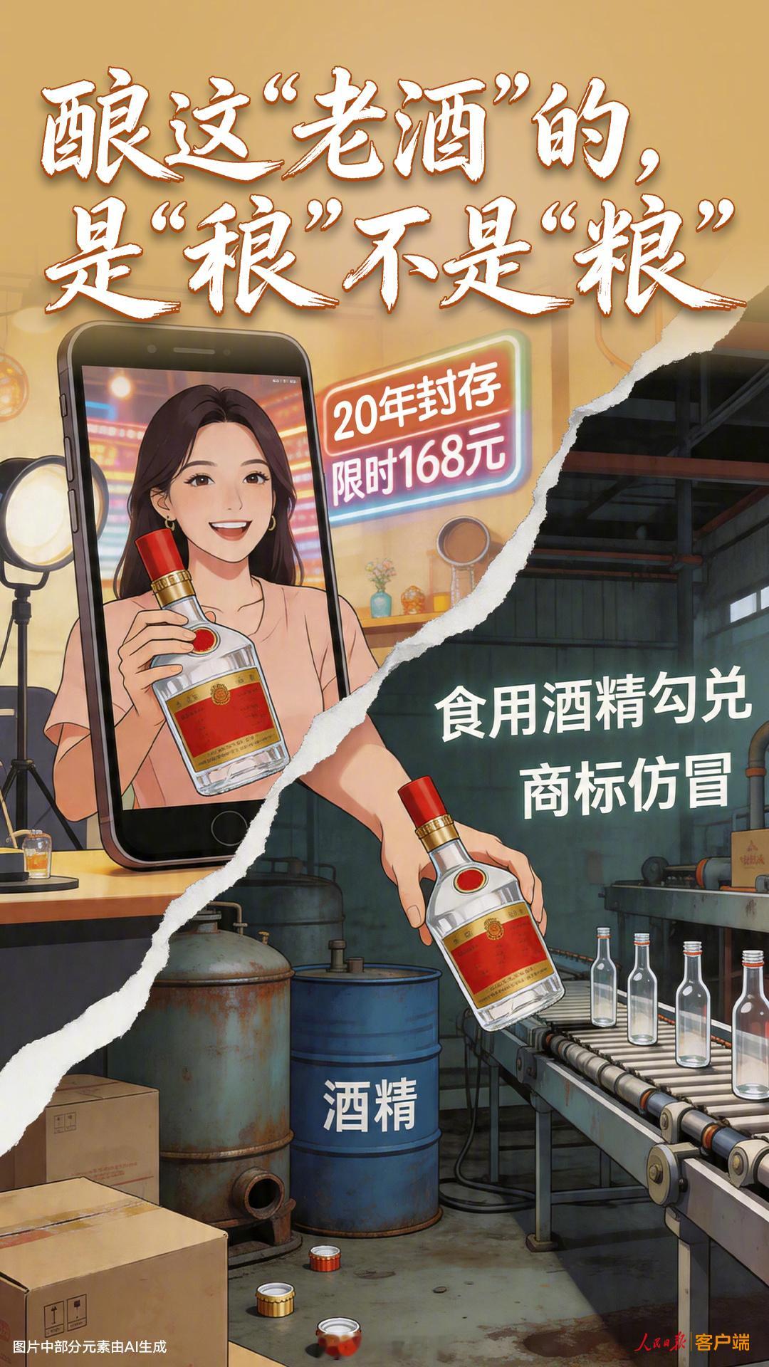 人民日报批五稂液仿冒五粮液【人民锐评：酿这“老酒”的，是“稂”不是“粮”】揭穿电