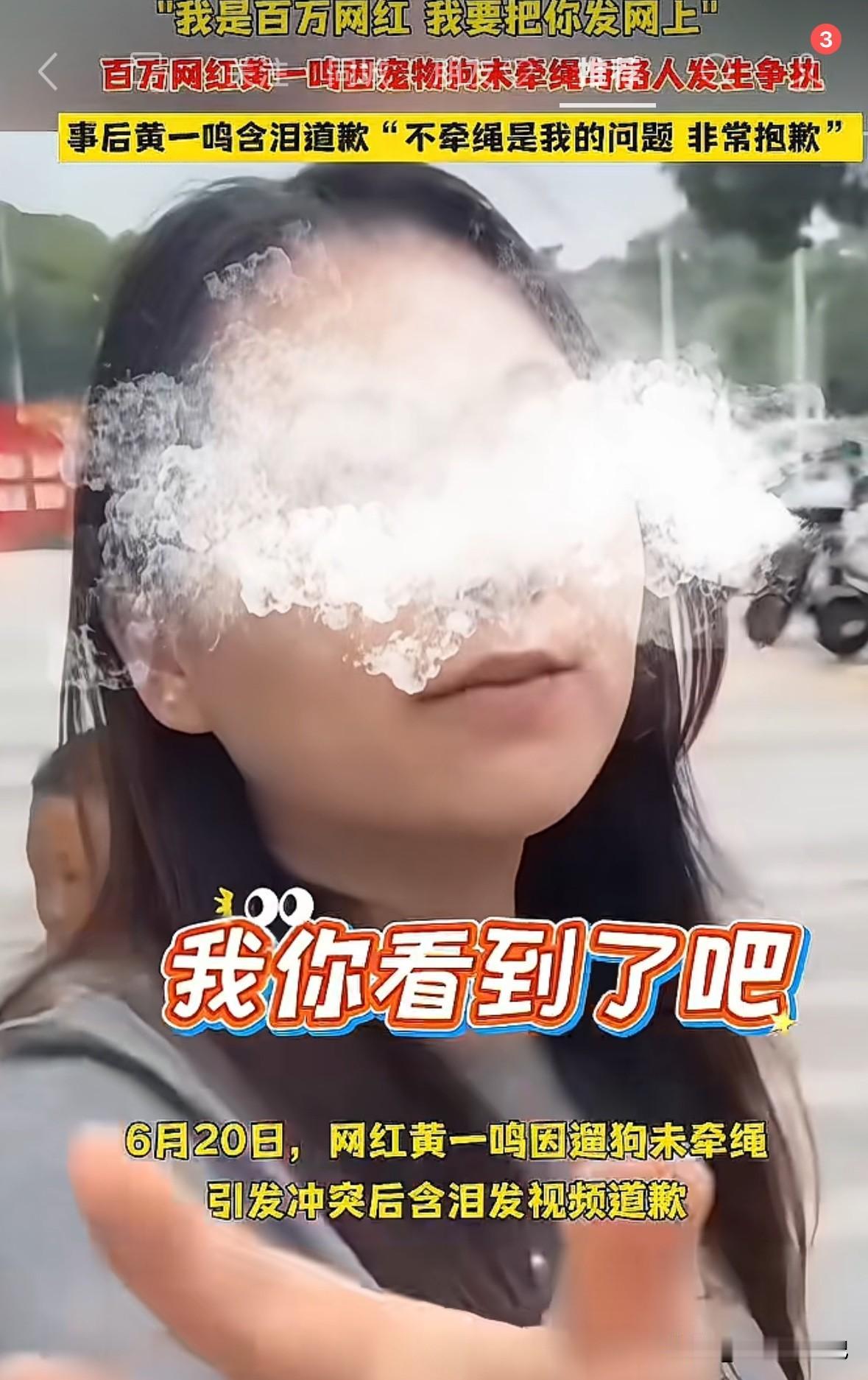 黄一鸣真是没素质，狗狗咬了人，还要给人家发到抖音，而且她在大胜跟人家喊的时候，都