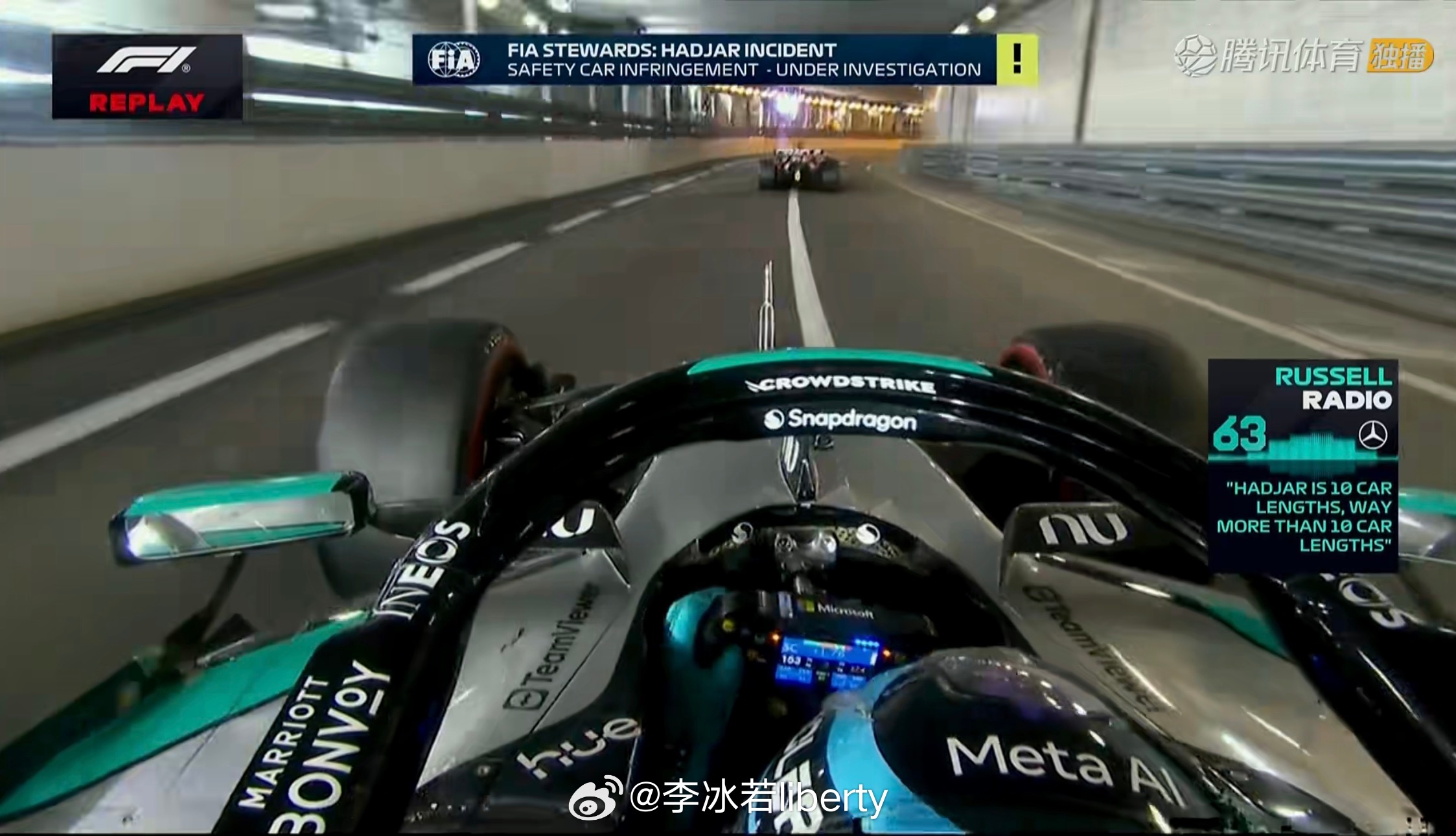2026F1摩纳哥大奖赛 哈贾尔经验还是不足10台车的距离没控制好不过不知道会不
