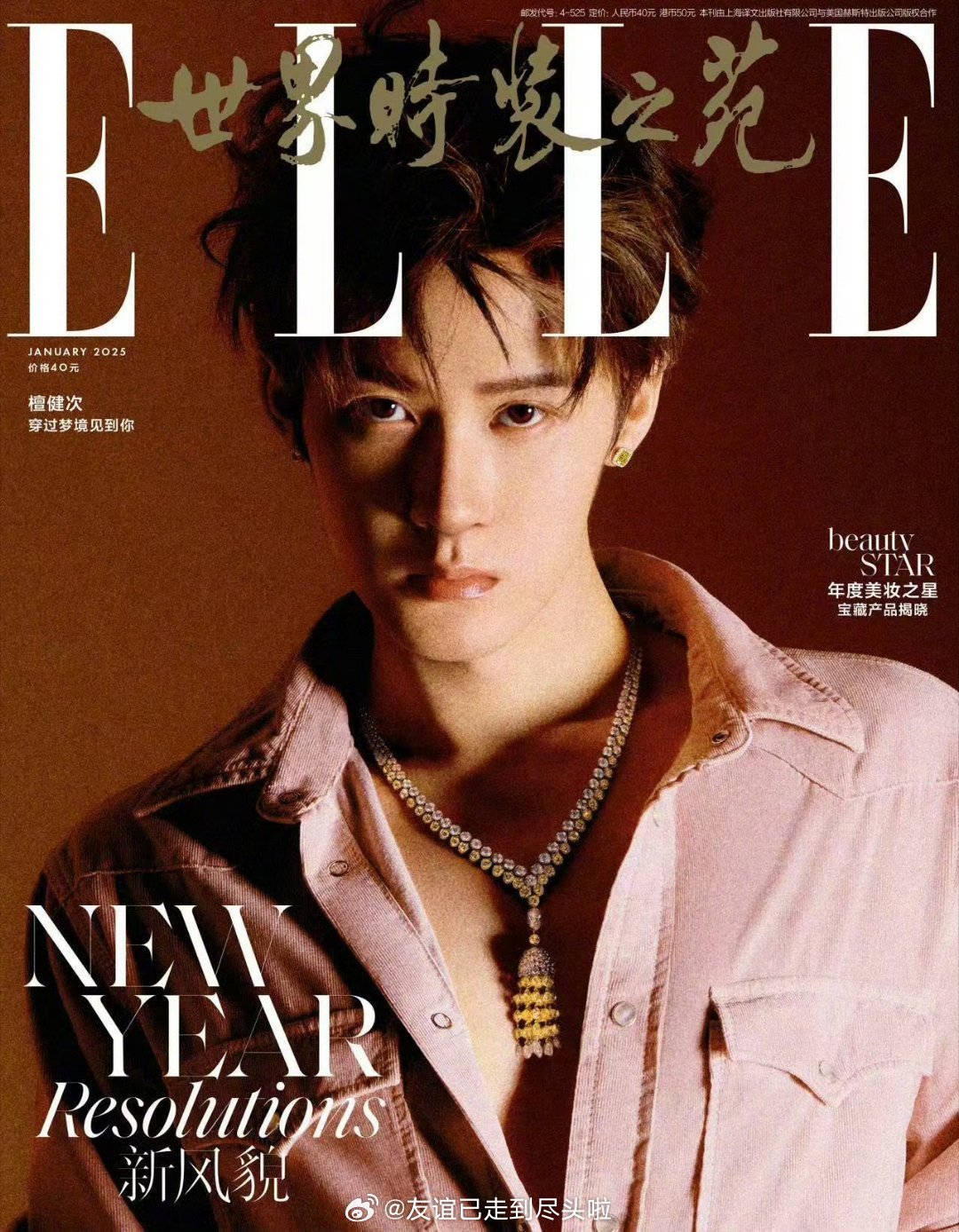 邓为，王鹤棣，檀健次，张凌赫的《elle》封面，喜欢哪一封？ 张凌赫杂志 许闯拍