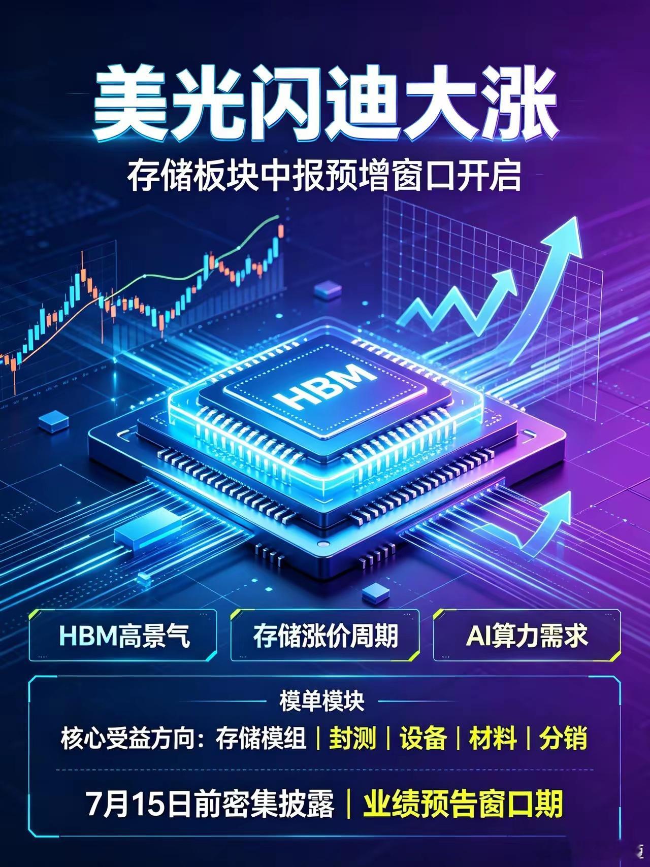 🔥美光闪迪暴涨！A股存储受益标的+中报预增全梳理一、官方发布2026中报业绩预