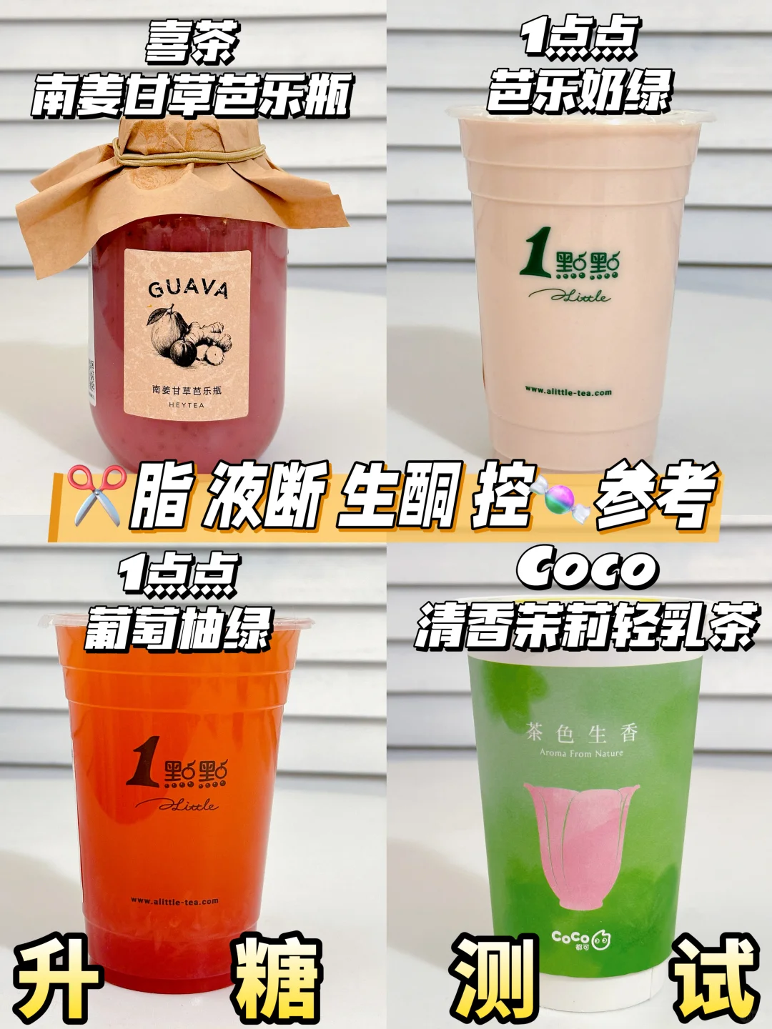 有惊喜也有血糖刺客🆕随机饮品升糖测试🍬