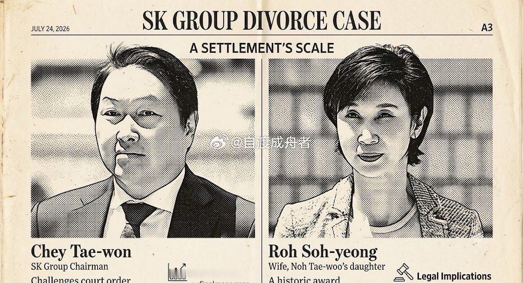 韩国最贵离婚案！SK会长赔偿前妻9440亿韩元，他的人生比韩剧还狗血：总统女婿、