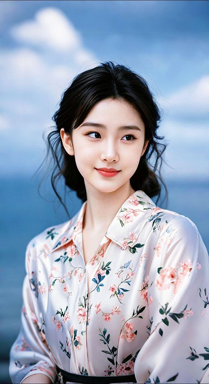 AI扩图 AI花漾佳人