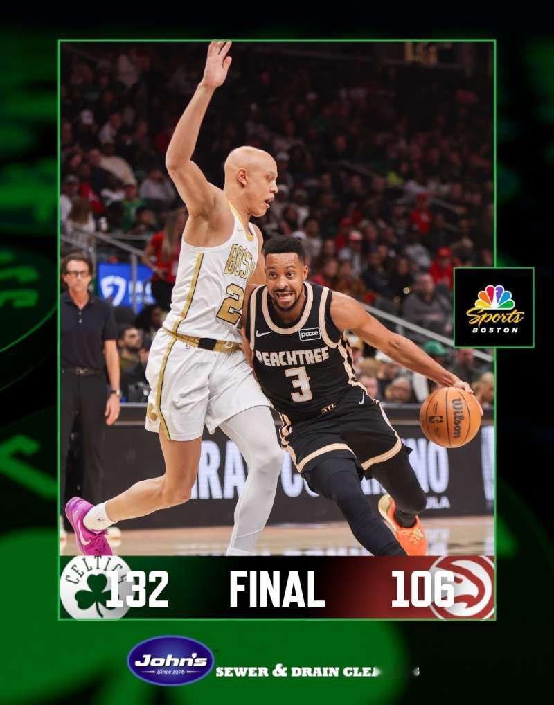 132：106舒舒服服地再获一胜，再次取得连胜的凯尔特人继续巩固自己东部第2的排