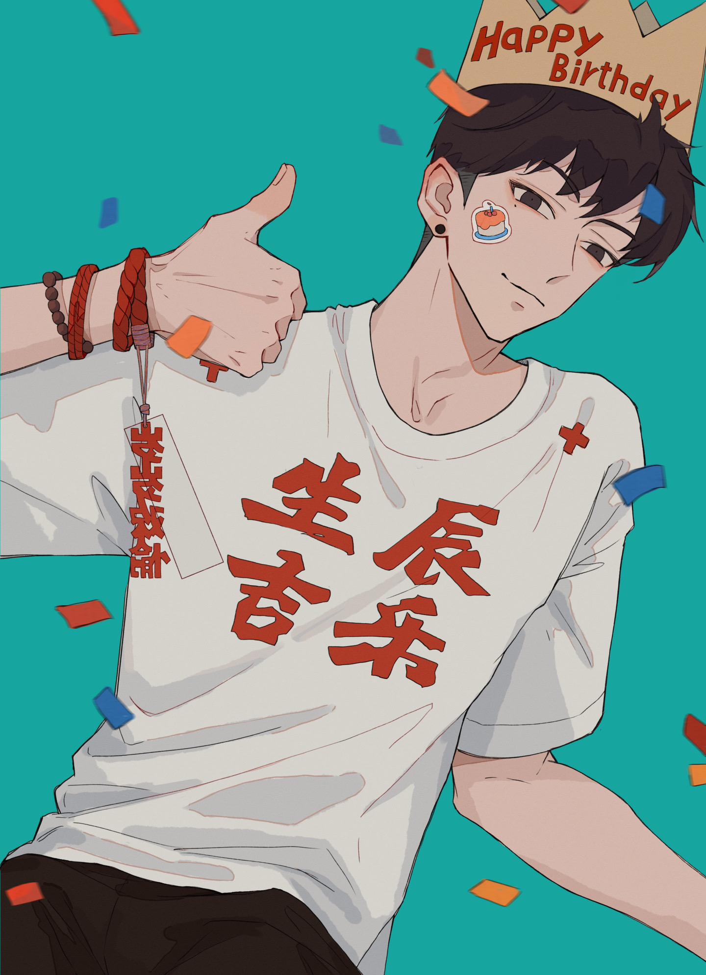 祝你生日快乐🎉(´∀｀)🎈。我猜快到你生日了，专门画了贺图，祝你生...