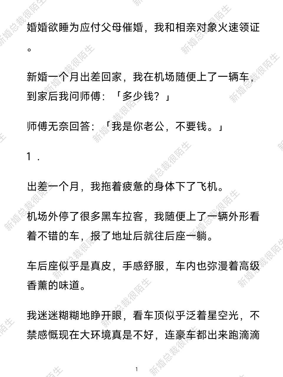 新婚总裁很陌生