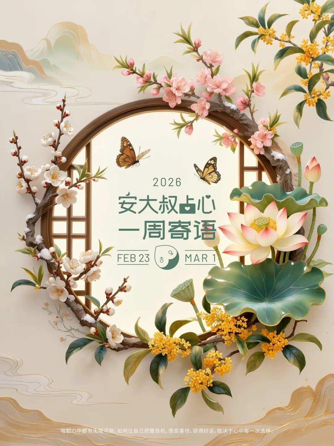 新新在心|安大叔占心每周寄语2026.2.23-3.1