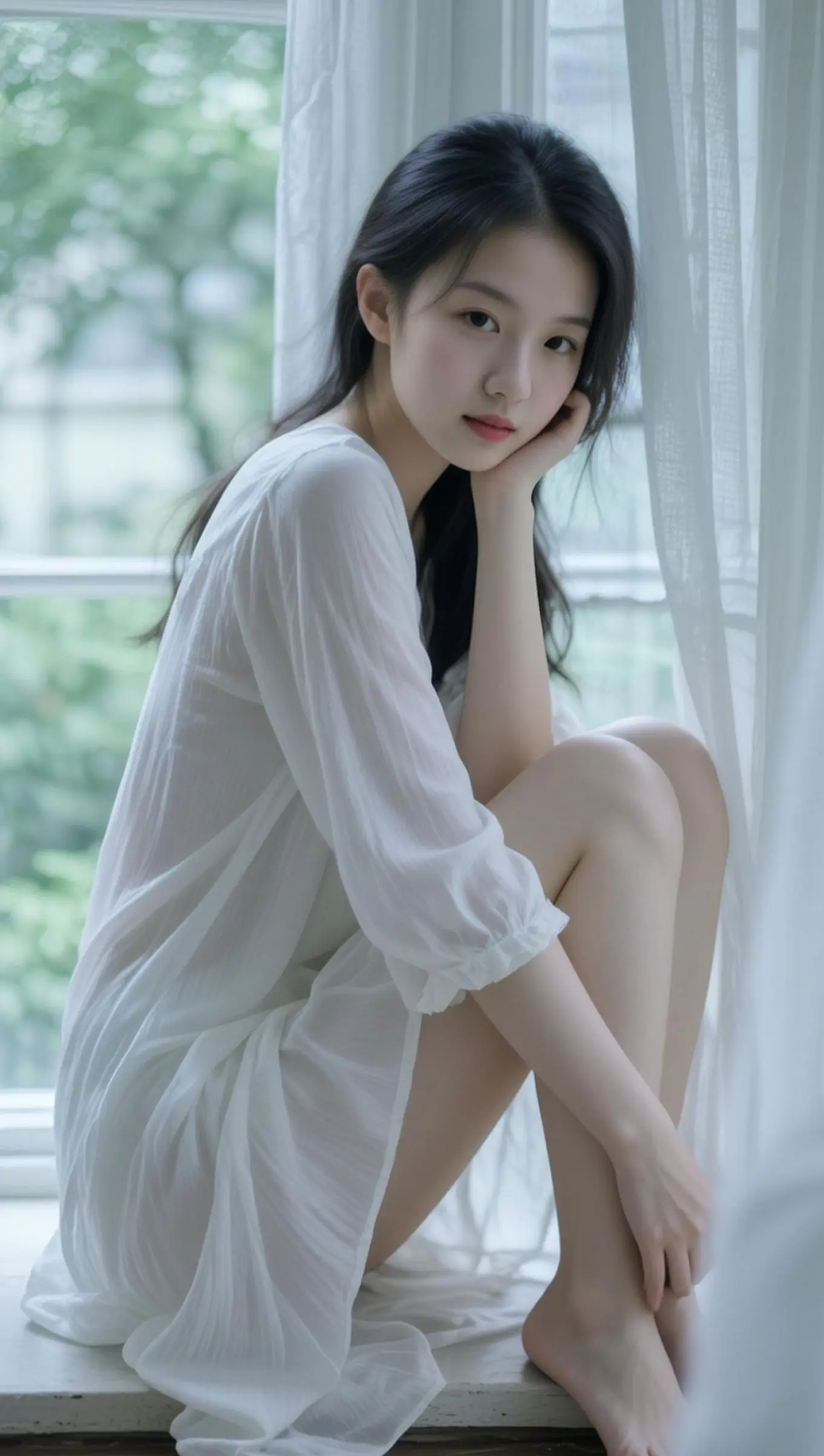 AI窗边柔美写真 随变ai随便玩