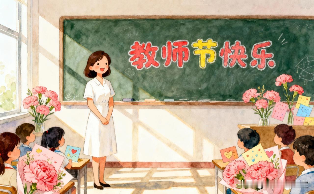 九月的风
带着几分秋日的凉爽
轻轻拂过我们的脸颊
吹到了那三尺讲台

也带来了新