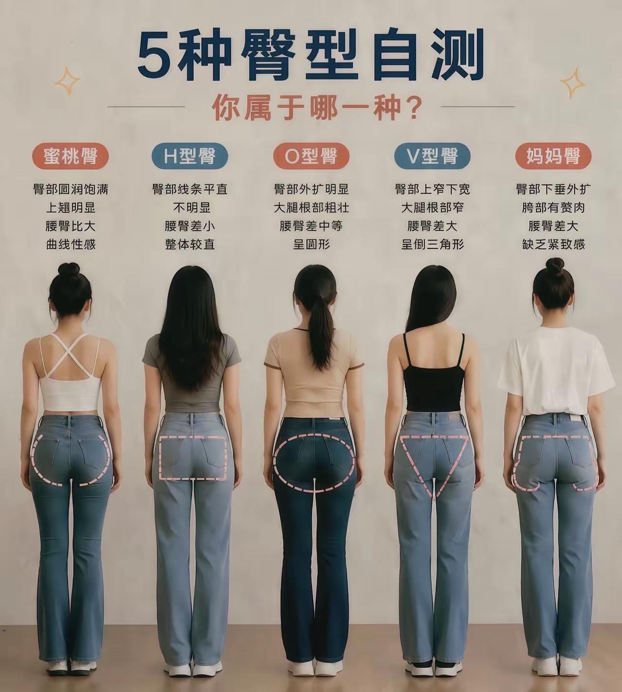 男人应该都喜欢第一种臀型吧？