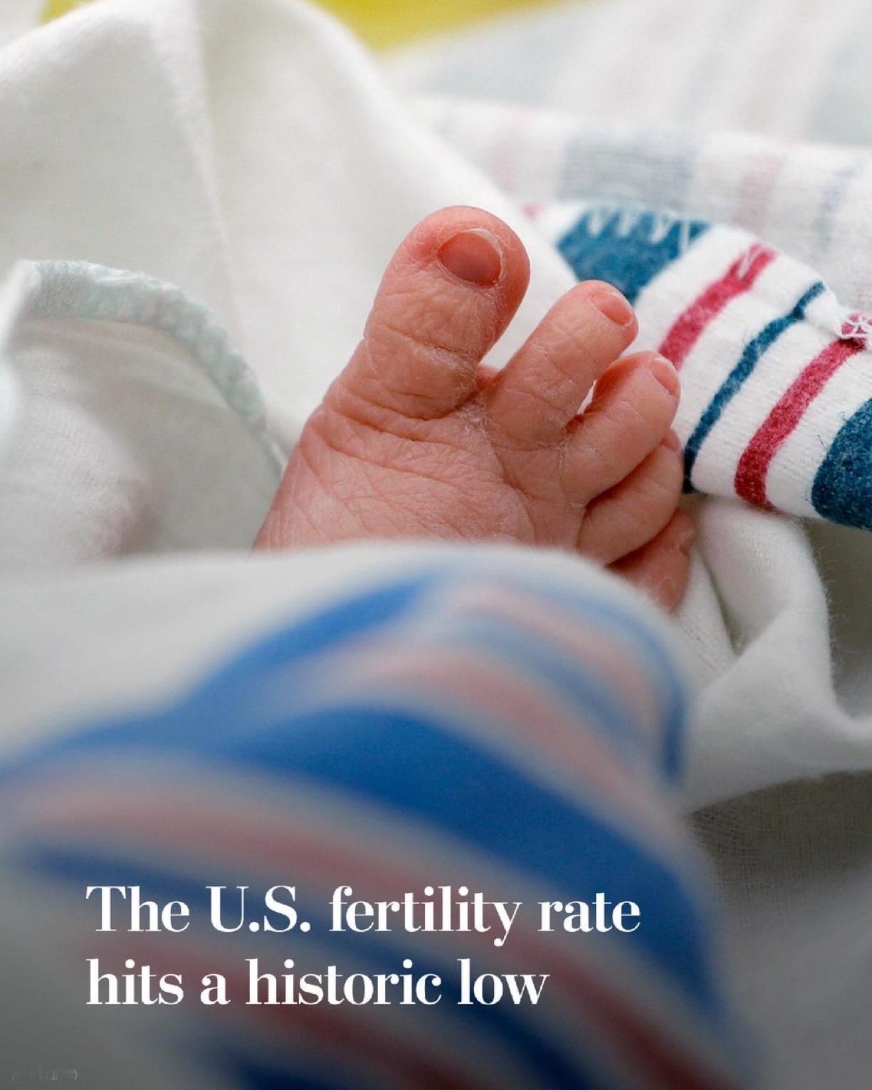 根据美国联邦数据，2025年，美国生育率降至历史最低水平，因为年轻女性生育婴儿的