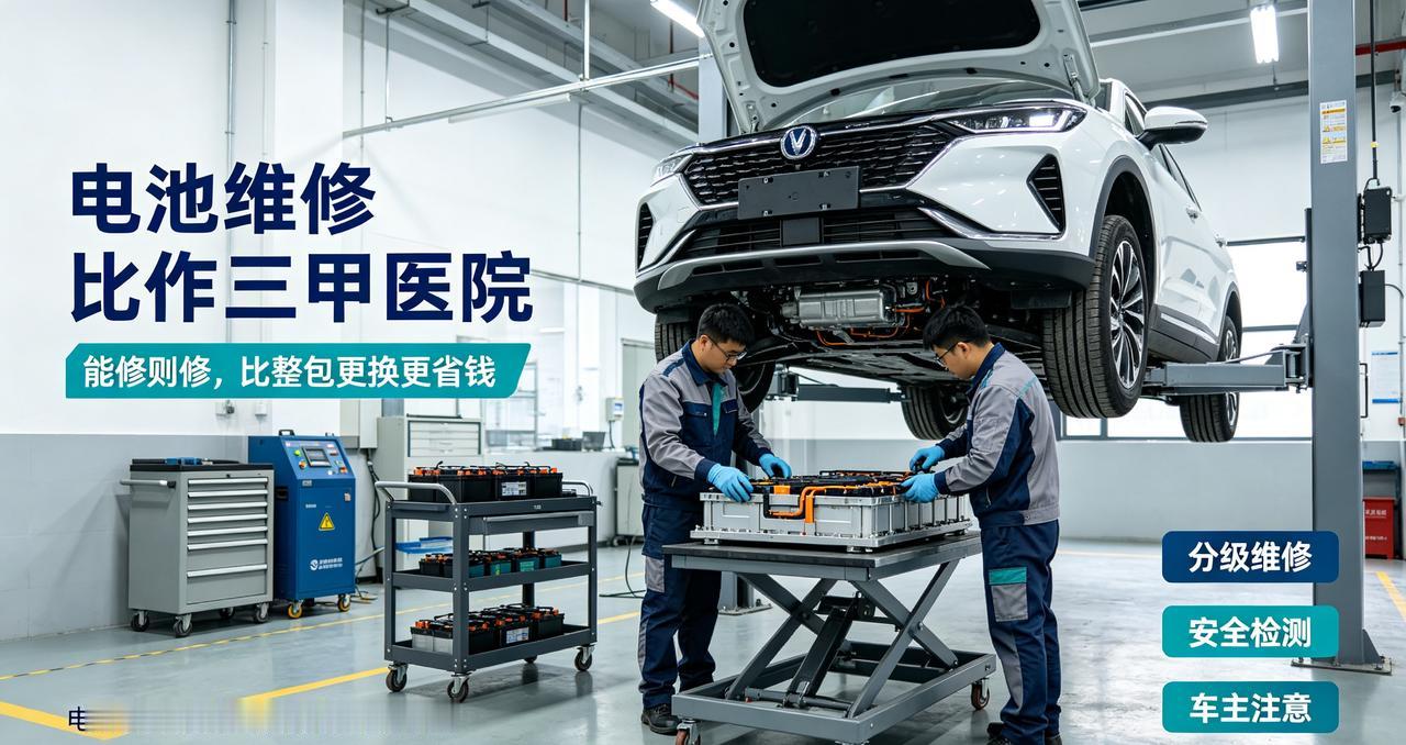 宁德时代将电池维修比作三甲医院引发热议。

大量新能源车陆续出保，CTP电池以往