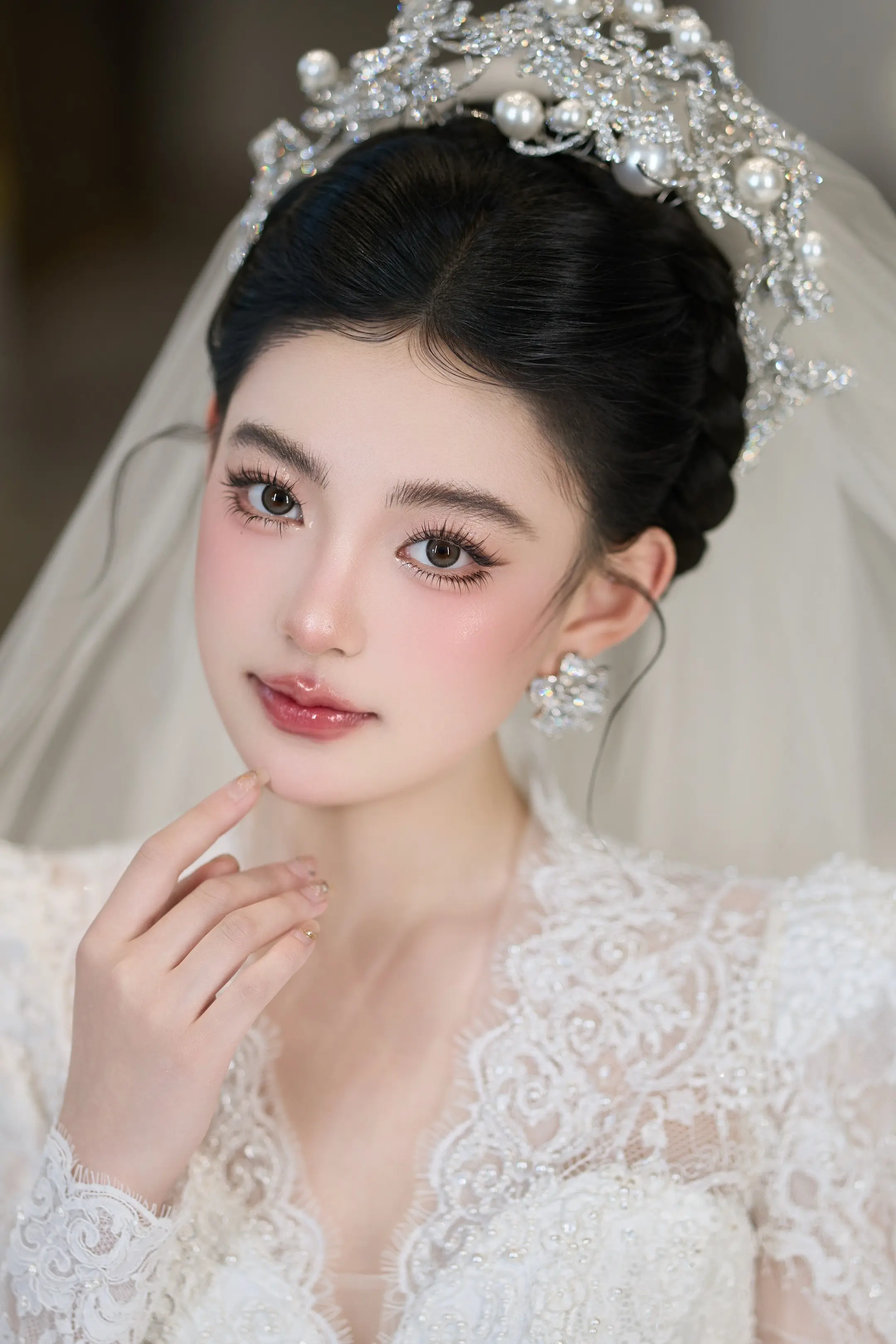 仪式感满满的主纱造型。