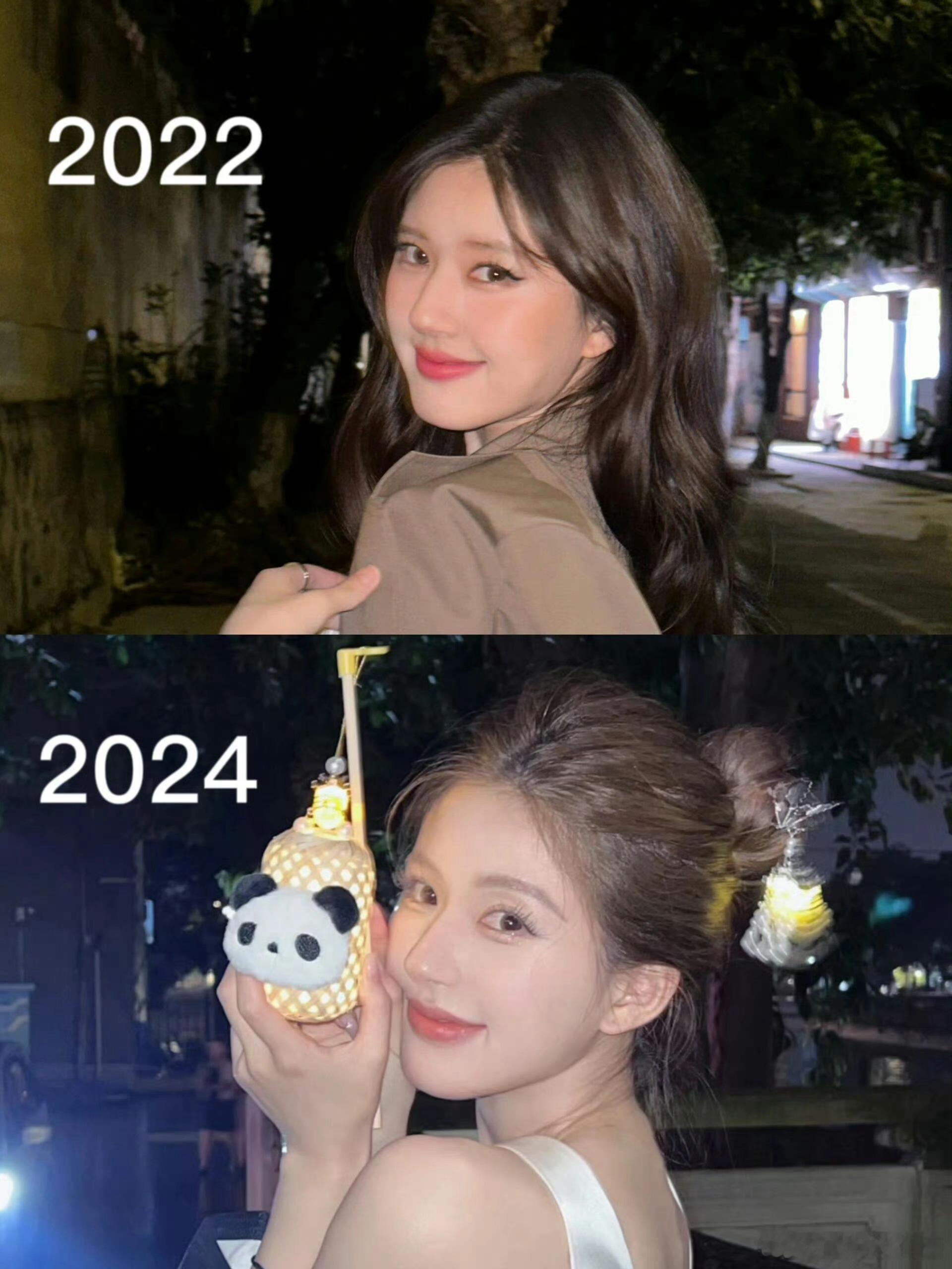 赵露思两年之间的妆容变化真的是蛮大的哈[哇][哇]感觉之前那种妆容也不是很适合她