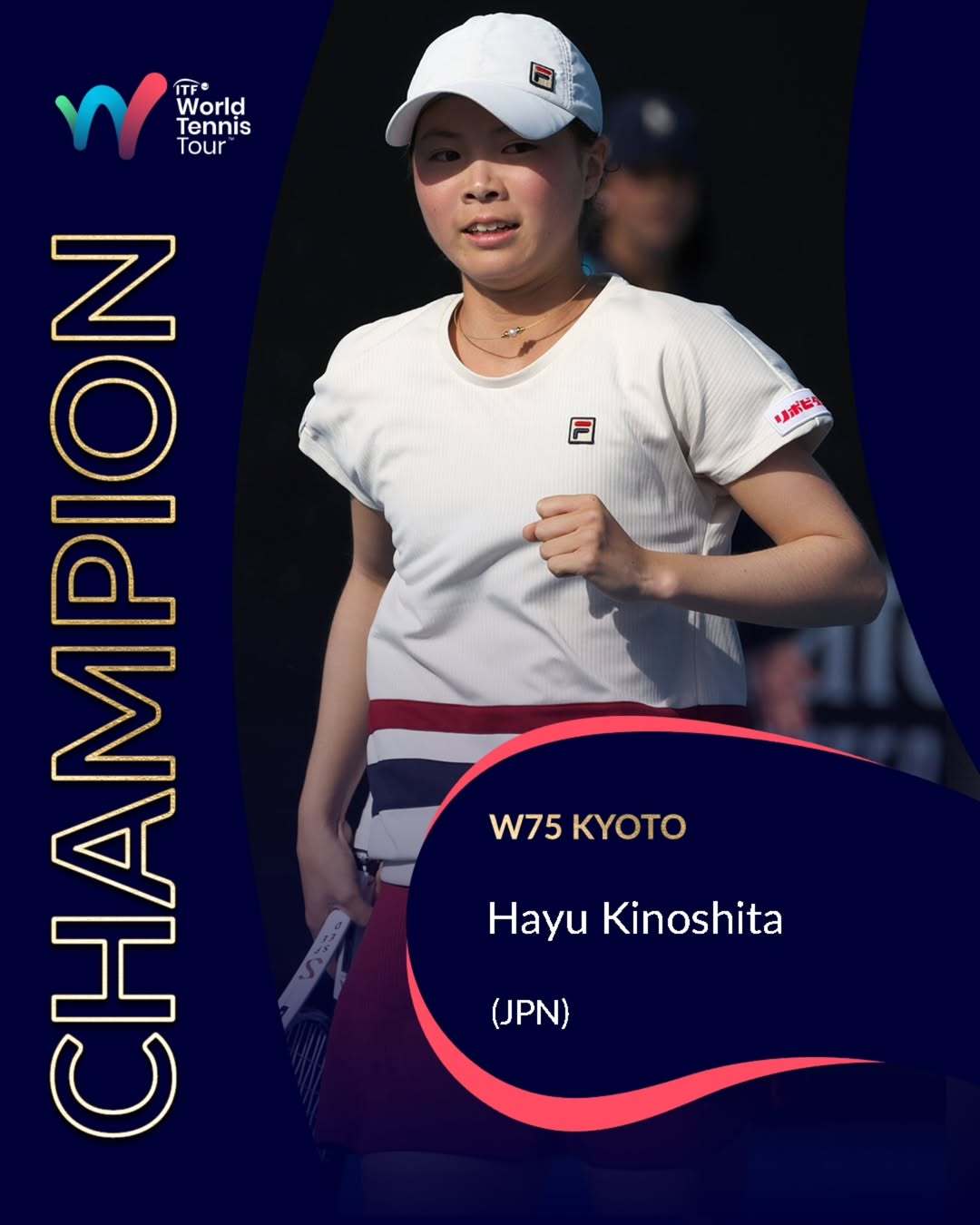 木下晴结在W75京都站夺得冠军🏆19岁的小将木下晴结在决赛中以7-5 6-1击