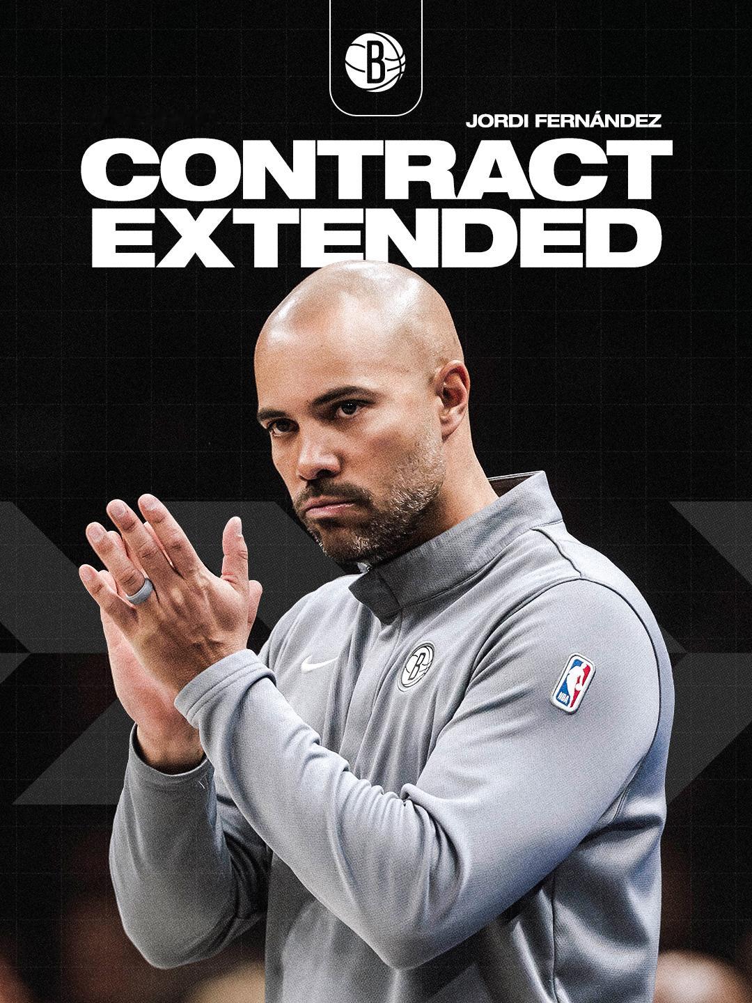 篮网官宣用一份多年合同提前续约乔迪·费尔南德斯和他的整个教练组啦~肖恩·马克斯声