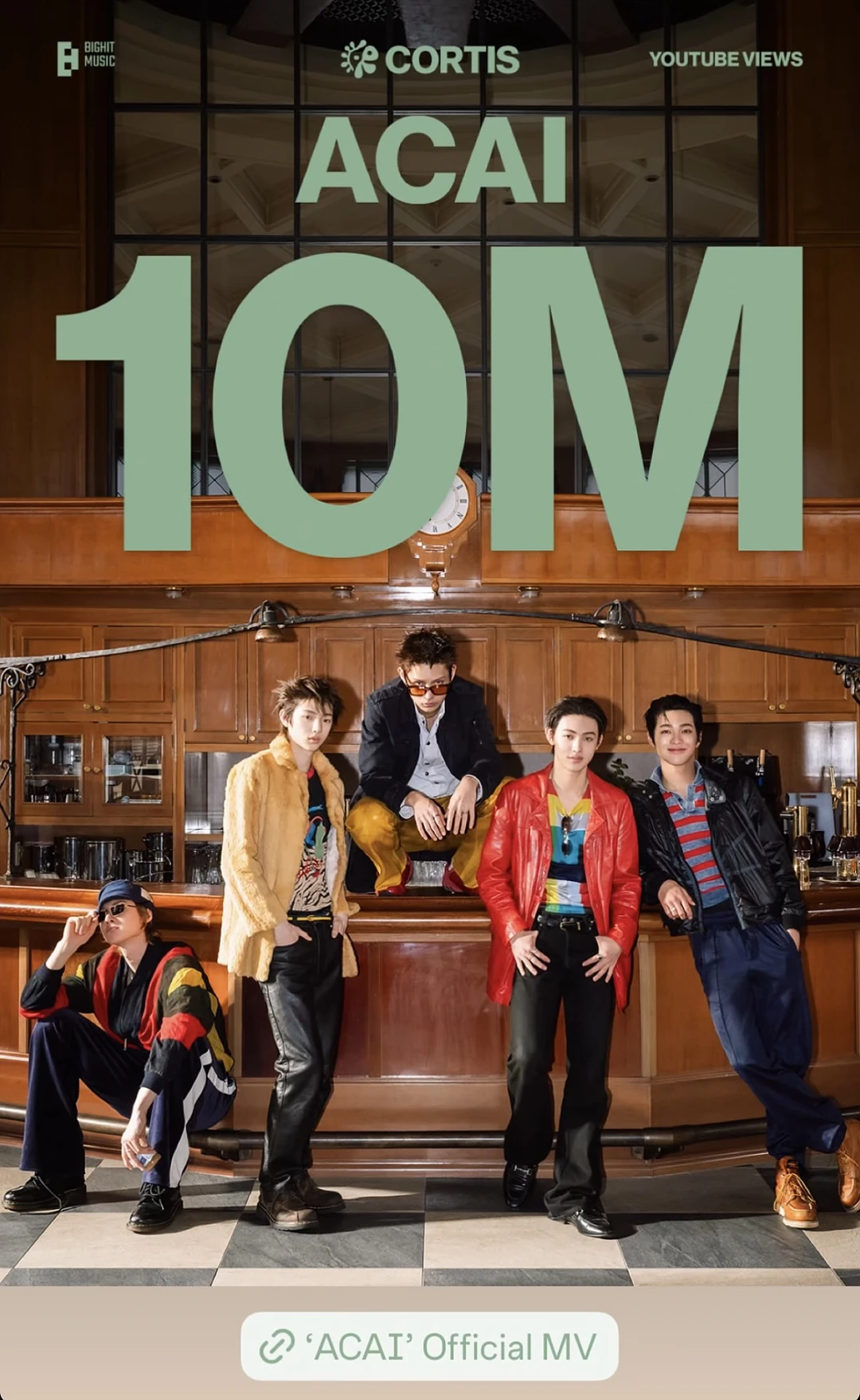 CORTIS 歌曲《ACAI》MV 在 YouTube 播放量突破 1...