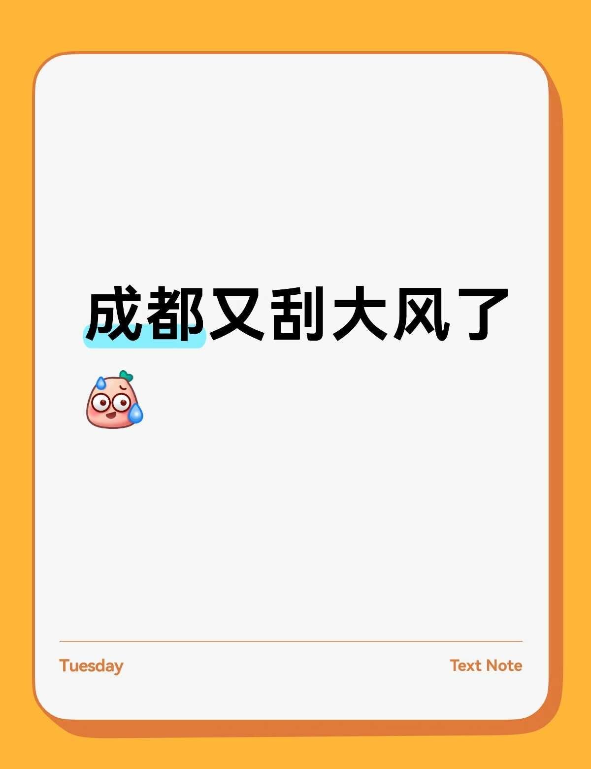 成都天气大风没事别发誓 我的城市刮起了大风 风吹屁屁凉啊 这天气变化无常