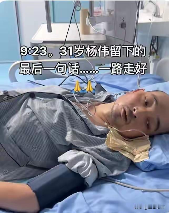 年仅31岁的杨伟终究还是没等来他的父亲
留下11岁的儿子走了，去了那个没有痛苦的