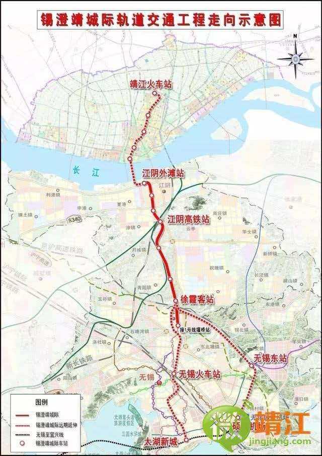 一、无锡地铁延伸靖江的远期规划概况
当前无锡锡澄S1号线已通车运营，串联无锡主城