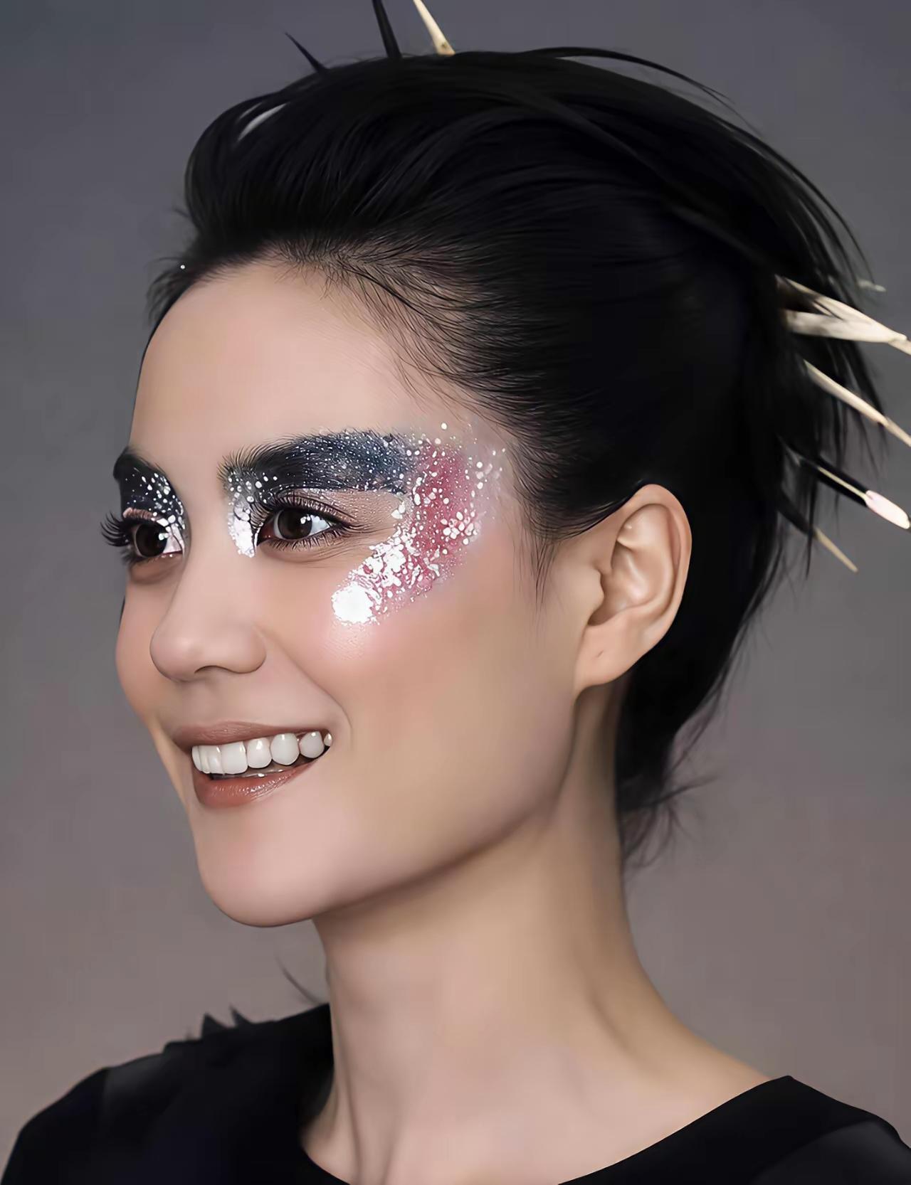 王菲
她不是传统意义的五官美女，她的美很特别，是那种自信独立清醒的感觉，还特别真