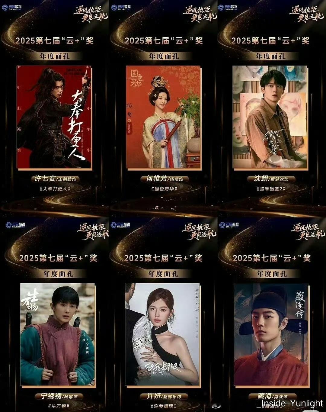 2025云合第七届云+认证年度面孔：（以剧名拼音首字母排序）《大奉打更人》许七安