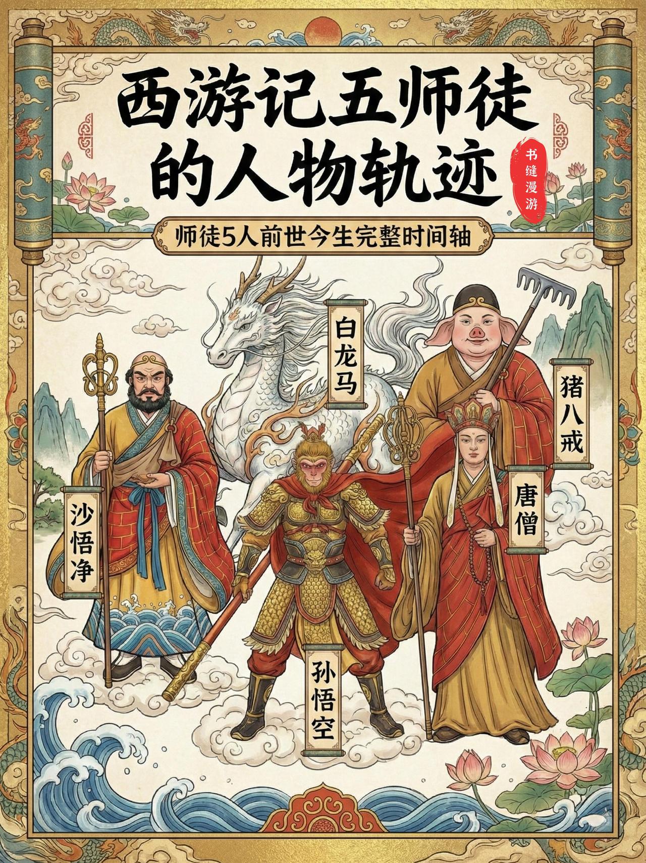 师徒五人的人物轨迹图