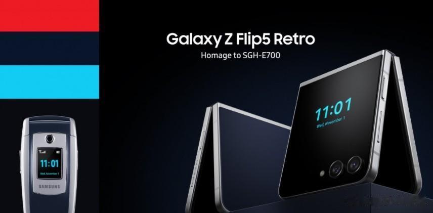 目前三星正式发布了一款限量版 Galaxy Z Flip 5 Retro 手机。
