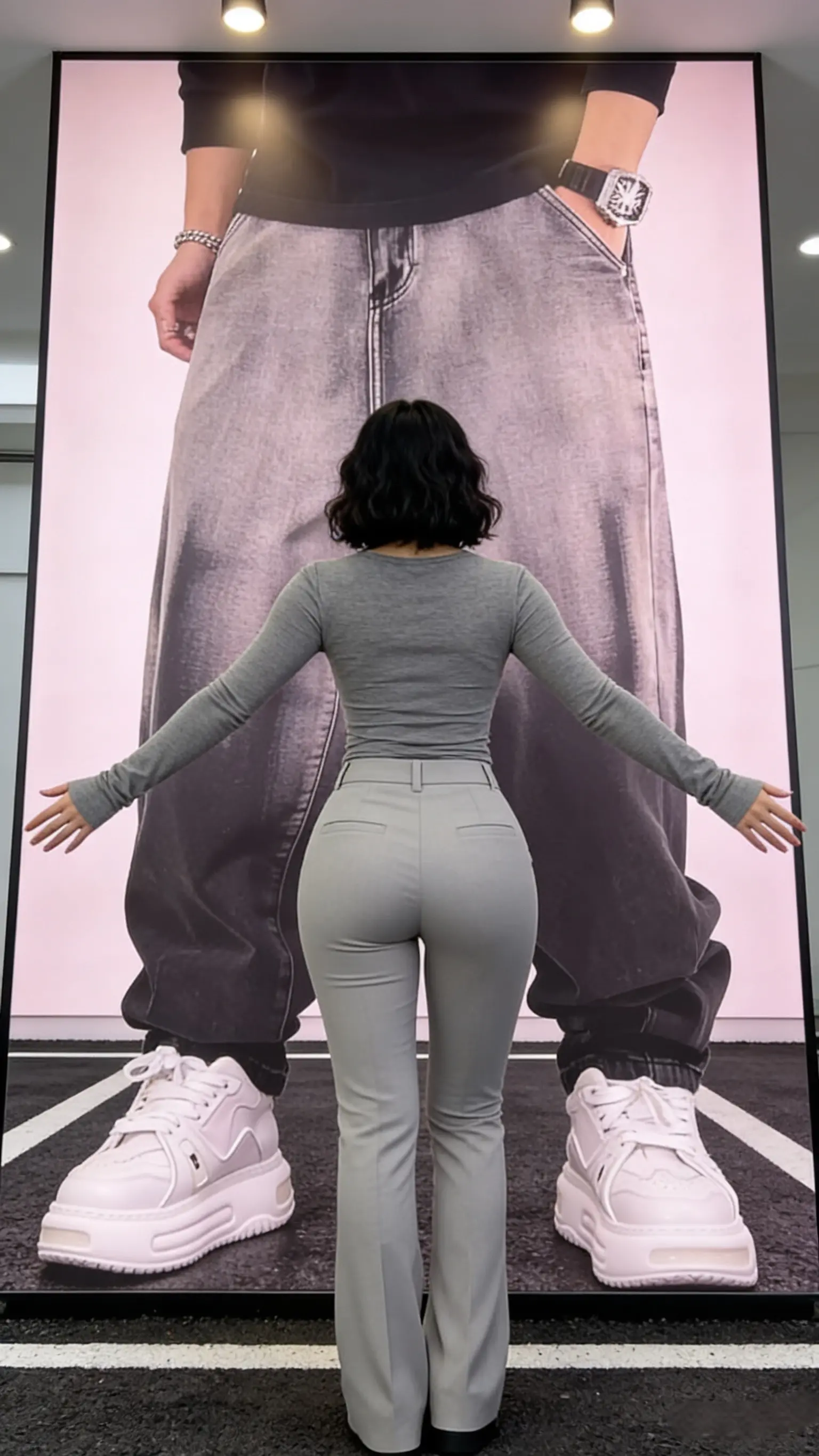 ins潮个性水洗牛仔裤男痞帅休闲哈伦裤秋季大码300斤小脚裤子百搭  ...