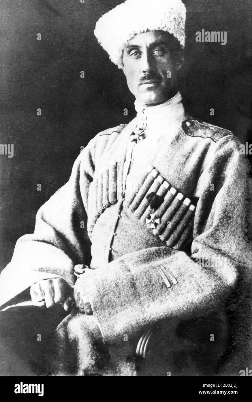 白军名将弗兰格尔，后期白军主要领袖。死于比利时，绰号黑男爵
弗兰格尔是一位俄罗斯