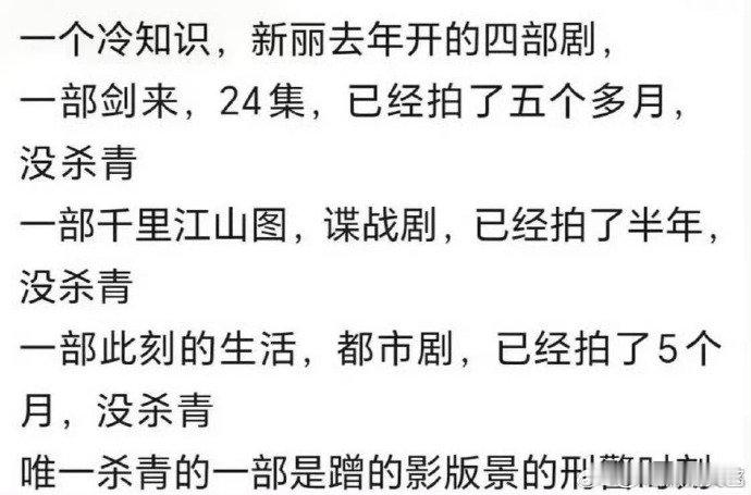 新丽去年开的四部剧三部没杀青新丽怎么了 新丽去年开的四部剧三部没杀青，这是咋了 