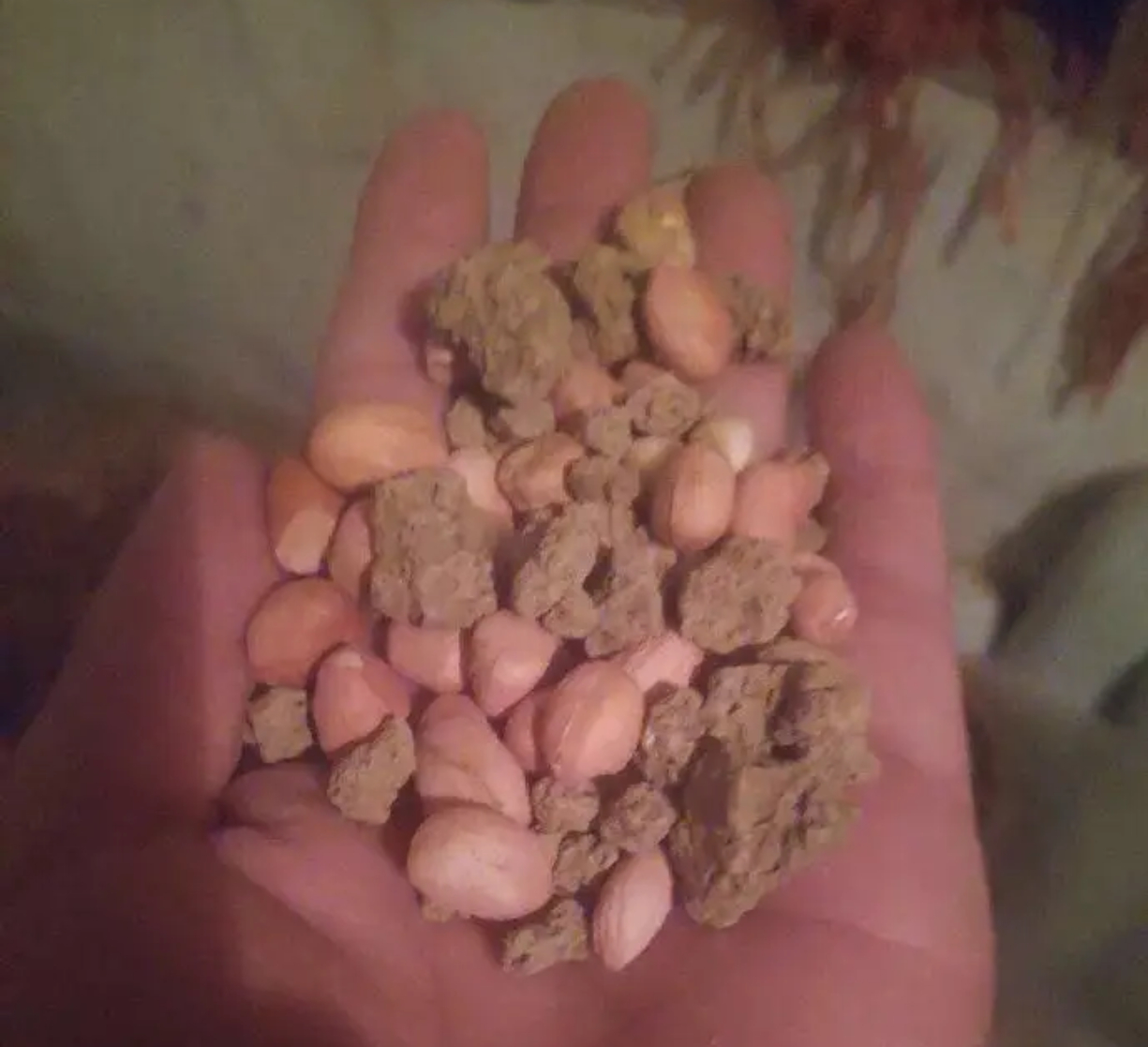 花生粒和土粒混在一起了，谁有办法快速分开 ​​​