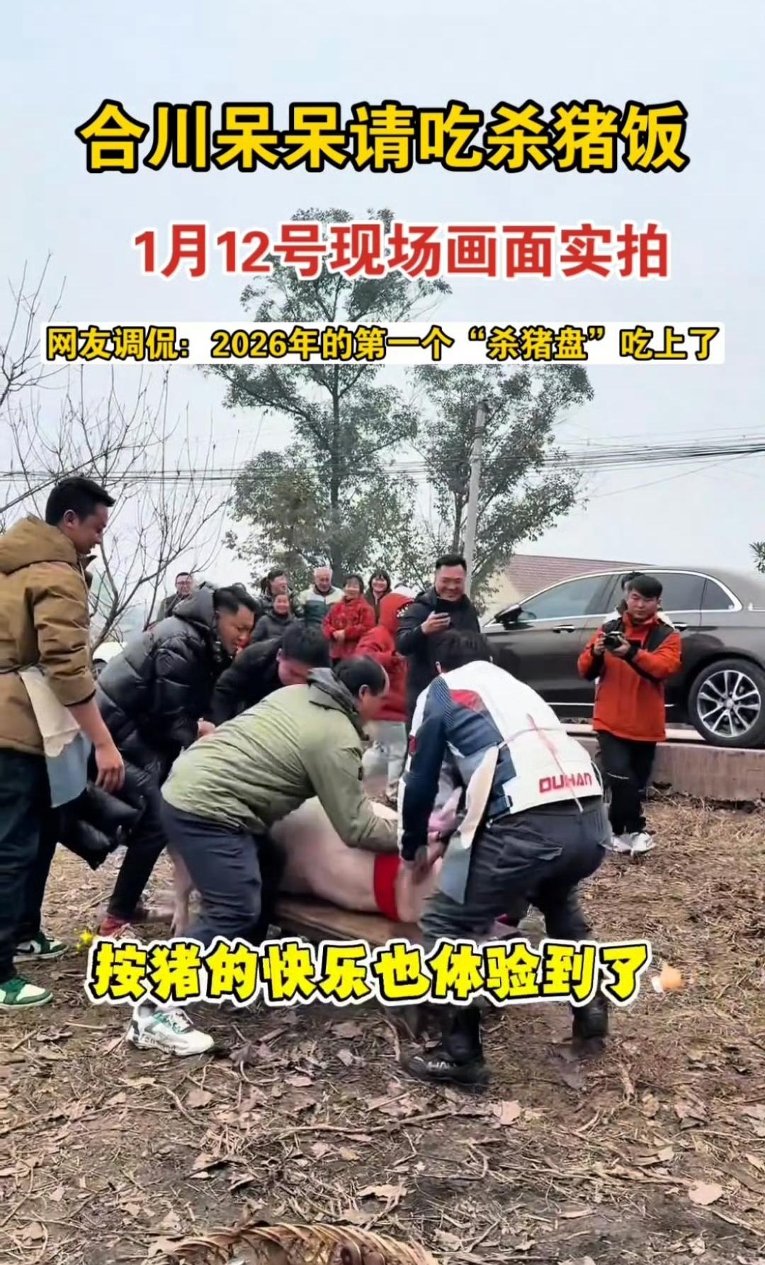 重庆合川一个平平无奇的农家小院，就因为一场杀猪宴，小院里来了几千人，吆喝声、笑闹