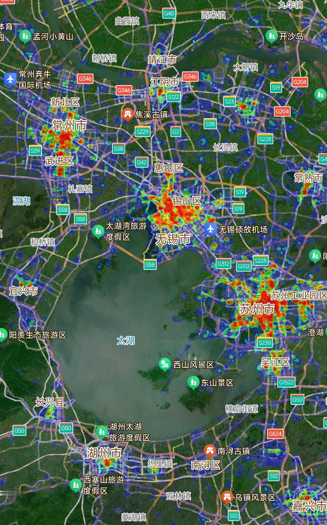 虽然常州的人口数量比无锡少了好几百万，但是市区面积我感觉常州甚至略大于无锡。特别