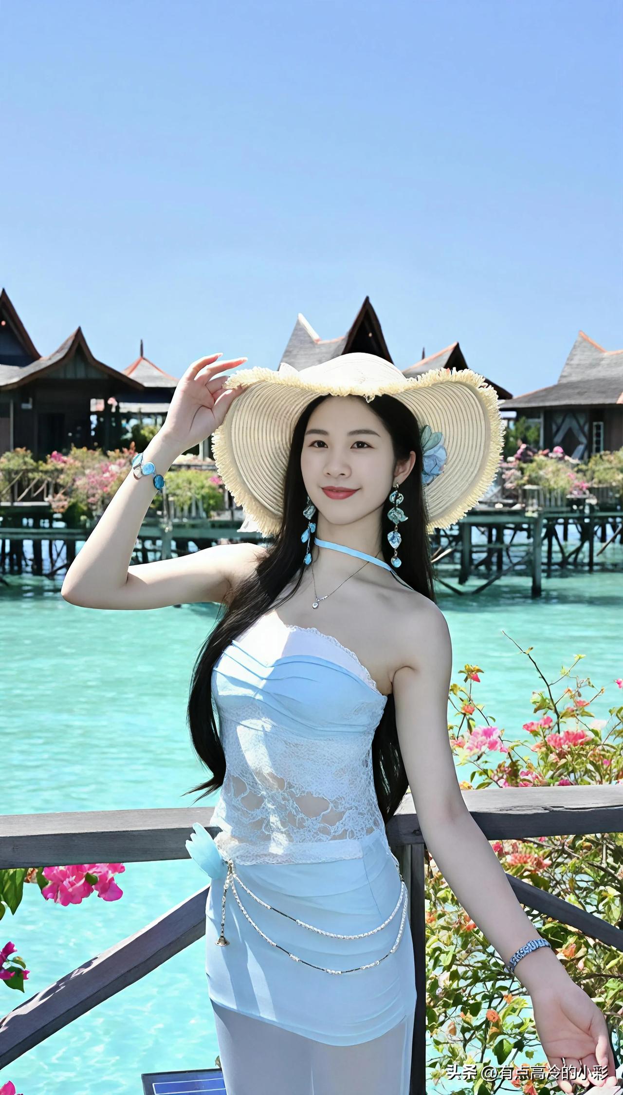 把夏天掉进果冻蓝的海里🌊 站在海边栈道扶着栏杆吹风的时候，突然觉得这趟旅行值回