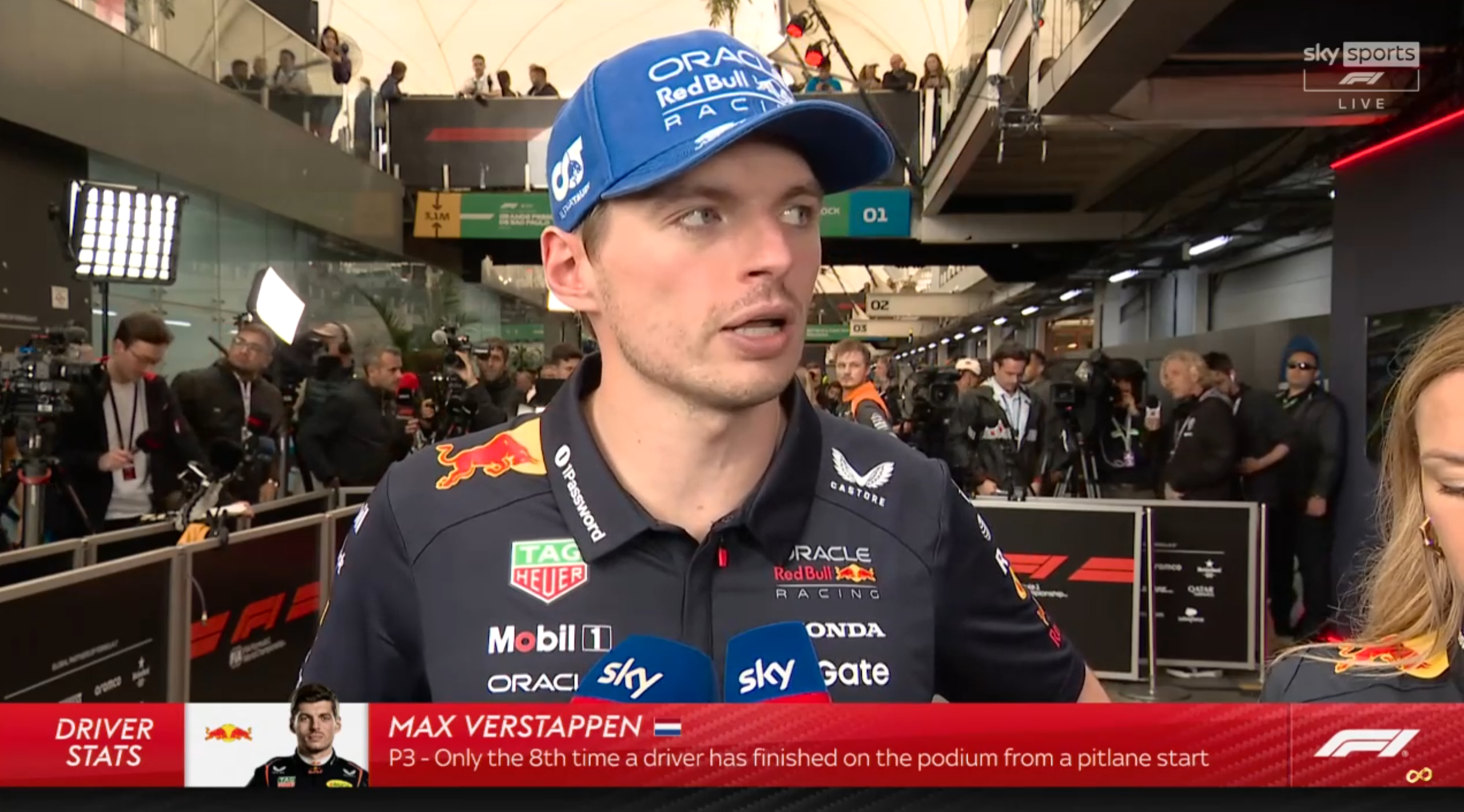 F1冷数据 维斯塔潘成为历史上第8位从维修区起步并登台的车手上一次是2014年匈