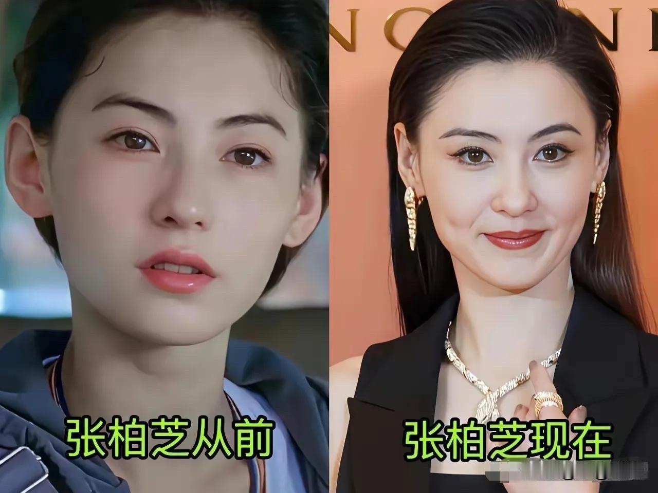 张柏芝、李若彤、李嘉欣、林青霞等女明星，在当年没有滤镜、没有美颜的年代，这几位女